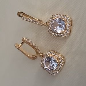 Diamond Zircon Earrings